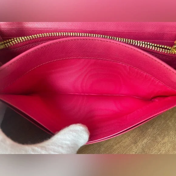 Authentic Prada Pink Saffiano Wallet on Chain. - Picture 5 of 7